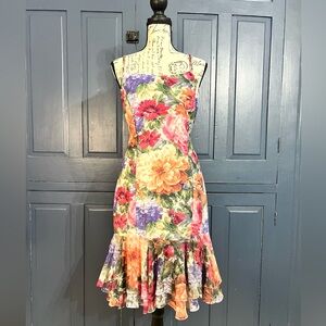 Vintage Tess Dress Floral Fit & Flare Midi Dress
